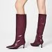 GENSHUO Knee High Boots for Women 2.3 Inch Low Kitten Heel Long Tall Boots with Pointed Toe Winter Fall Sexy Fashion Comfortable Dress Shoes Wine Red Size 9