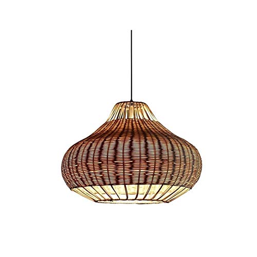 SXSLTSA Lujosa lámpara de Farol náutica Industrial Vintage, Pantalla de lámpara, Luces Colgantes de Mimbre E27/40 * 50 cm para Dormitorio, Sala de Estar, casa de té, Comedor, Bar,