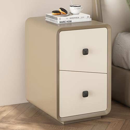 MZQMK NightStand, Bedside Table With Solid Wood Legs, Minimalist And Practical End Side Table With Storage Shelf For Bedroom(C,35 * 40 * 47CM)
