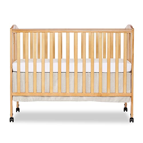 Dream On Me, Full Size 2-In-1 Folding Stationary Side Crib, Natural #TOP1