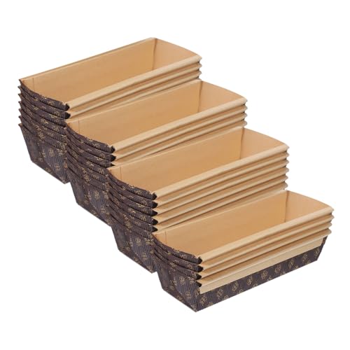 Didiseaon 25 Teglie Di Carta Per Pane, Stampo Per Loft, Teglie Rettangolari in Carta Per Pane