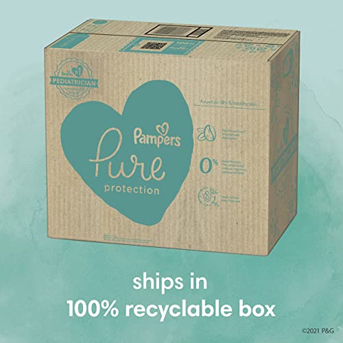 Diapers Size 0/Newborn, 76 Count - Pampers Pure Protection Disposable Baby Diapers, Hypoallergenic And Unscented Protection, Super Pack (Packaging & Prints May Vary) #TOP1