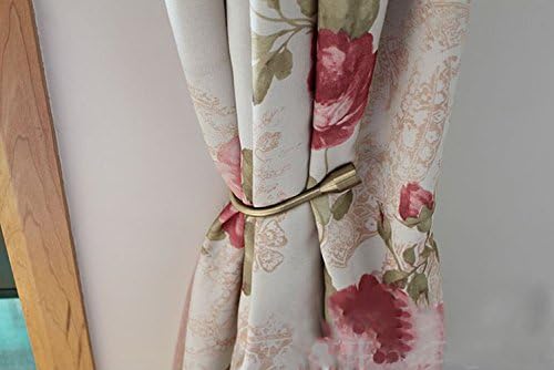 LumenTY [ 2 pack ] Metal Holdback Arms Wall Mounted Curtain U Metal Curtain Tie Back Hook Hold Backs Drapery Holdbacks Tieback Metal Tie Backs Hook back - Green bronze