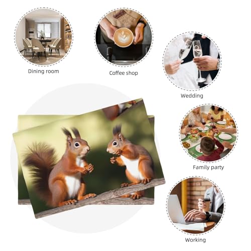 Sets de table en lin synthétique de qualité supérieure lot de 4 - 6