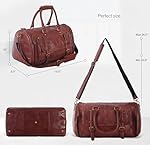 Genuine Leather Duffle Bag for Men | Vintage Weekender Travel Bag | Overnight Carry-On Luggage | Handmade Leather Gym Bag for Men - Image 4
