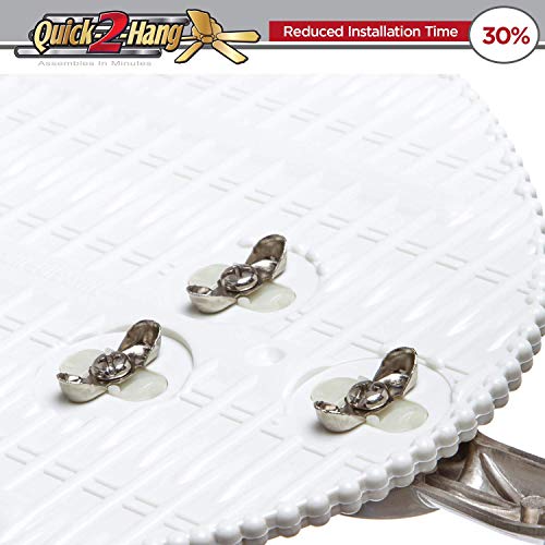 Honeywell Ceiling Fans Inland Breeze, 52 Inch Tropical Indoor Outdoor Ceiling Fan with Light, Pull Chain, Three Mount Options, Weather Resistant Blades - 50511-01 (White) - Image 5