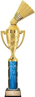 Crown Awards 13" Badminton Cup Trophies, Customized Badminton Shuttlecock Trophy