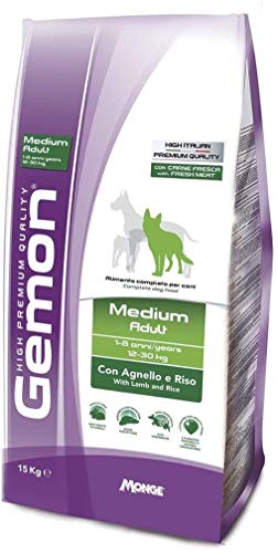 Gemon Medium Adult Agnello 15 kg +Omaggio Brand Nutri (1kg Nutri Riso)