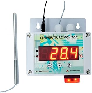 Wall Mounted Temperature Alert Monitor (Temp. Range: 0 to 60 Deg.C) for Server Rooms, Cold Chains, Food Industries, Pharmaceutical Industries Model: AI-TAM1