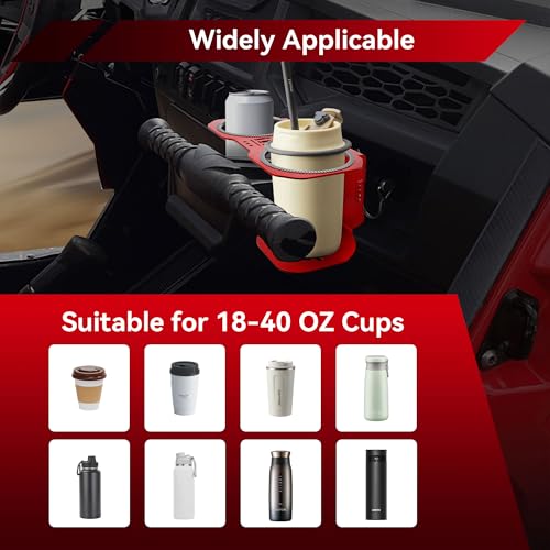 Portavasos para Polaris RZR compatible 18-40oz metal miniatura 6