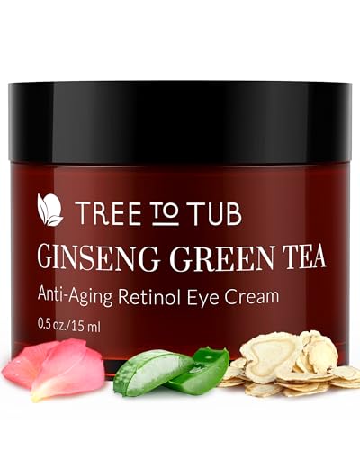Tree To Tub EC Retinol Under Eye Cream For Dark Circles, Puffiness, Wrinkles, Bags Under Eyes - Sensitive Skin Night Eye Moisturizer For Women & Men W/Hyaluronic Acid, Organic Green Tea cover