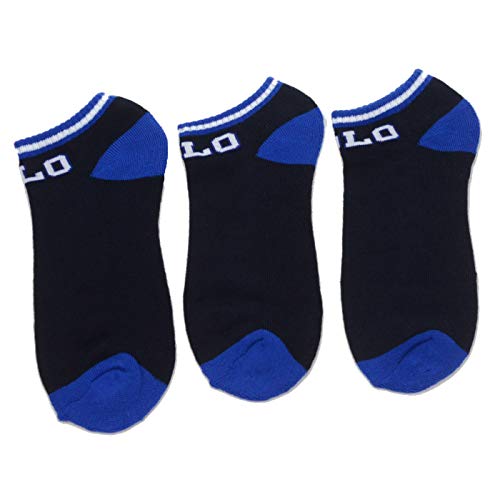 Polo Ralph Lauren Mens No show Sport socks White Navy 3 Pairs size 10-13