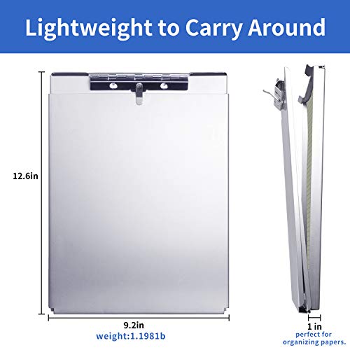 Aluminum-Clipboard-Metal-with-Storage-Form-Holder-Steel-Stainless-Binder-with-High-Capacity-Clip-Posse-Box-Heavy-Duty-Made-for-Nurses-Medical-Personnel-Jobsite-Professionals-Stationery-Items