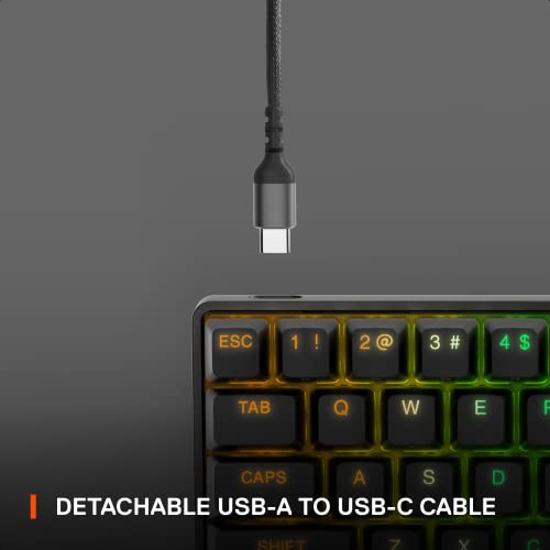 Steelseries Apex Pro Mini Mechanical Gaming Keyboard – World’s Fastest Keyboard – Adjustable Actuation – Compact 60% Form Factor – Rgb – Pbt Keycaps – Usb-C #TOP7