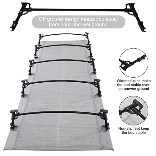 Finderomend Ultralight Camping Cots For Adults,Foldable Portable Compact Sleeping Cots With Pillow Easy Set Up For Camping Hiking Mountaineering Backpacking Beach 300Lbs Support #TOP5