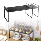 Organizador de Encimera Retráctil,Organizador de Cocina,Soporte de Especias para Despensa,Estante de Almacenamiento...