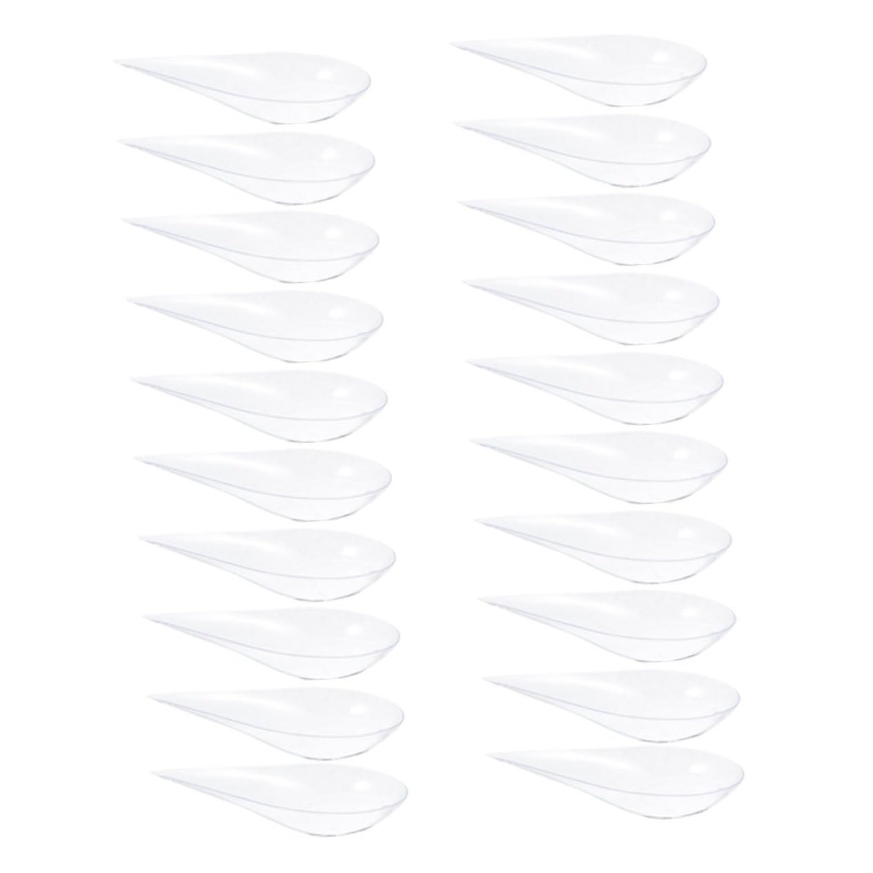 BRIGHTFUFU 20pcs Appetizer Serving Spoon Dessert Tasting Plate Catering Supplies Appetizer Spoons Tasting Spoon Mini Appetizer Spoon Appetizers Appetizer Bowls Water Drop Plate Transparent