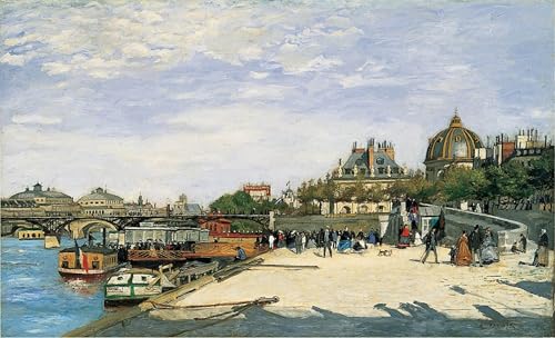 Le Pont des Arts Paris de Renoir grand poster sur toile pour salon élégant