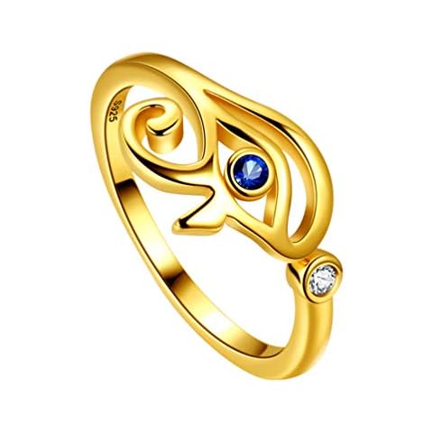 Jewmon 925 Silver Eye of Horus Ring Cover