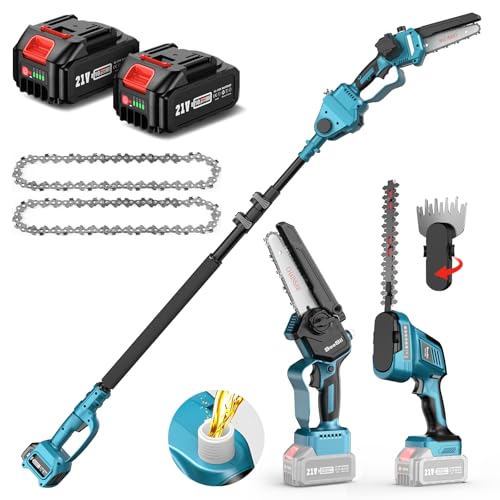 SEESII 6-in-1 Cordless Pole Saw & Hedge Trimmer Kit