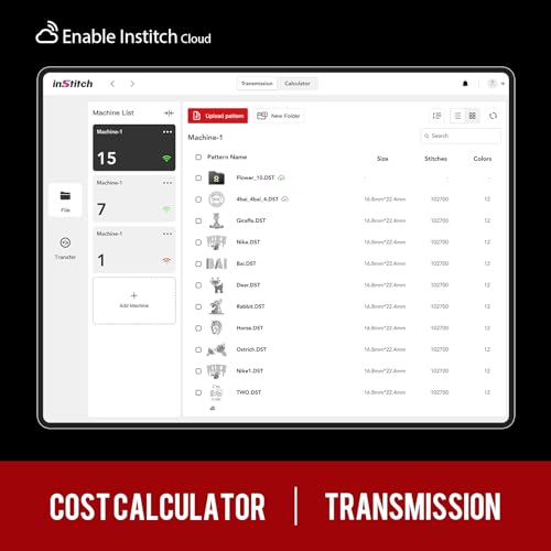 Bai The Mirror Embroidery Machine 20X14 Inch Embroidery Area With 15 Needles,1200Spm Max Speed Multi Needle Commercial Embroidery Machine For 3D Hats Clothing,Wifi Available 10 Inch Touch Screen thumb #3