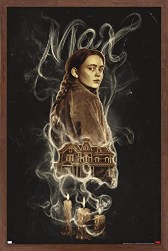 Poster Stranger Things 4 Max encadré acajou idée cadeau série TV
