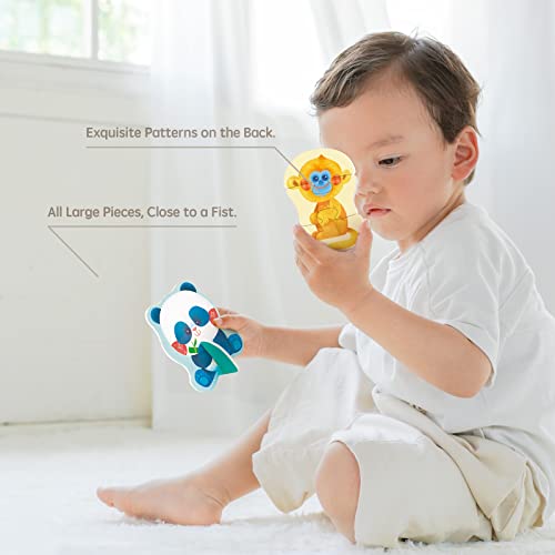 Image of TOI 6 Packs Large Piece Toddler Jigsaw Puzzles for Kids Ages 2-4 - Animal | My First Puzzle, Animal Shaped Floor Puzzles for Beginner, Preschool Learning Game, Educational Activity for Boys Girls Gift