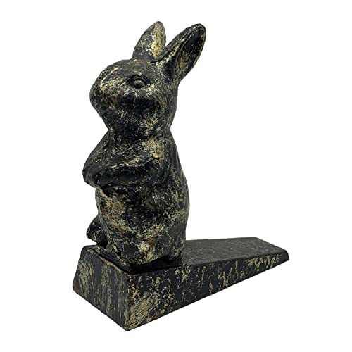 Cast Iron Door Stop, Cute Decorative Rabbit Door Stopper, Heavy Duty Door Stop Wedge For Home And Garden With Powerful Resistance - Rustic Red Brown #TOP6
