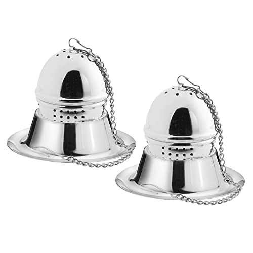 Westmark Tee-Set: 2 Tee-Eier, oval, ø 4 cm + 2 Abtropfschalen, Teatime, Rostfreier Edelstahl, Silber, 153622E7