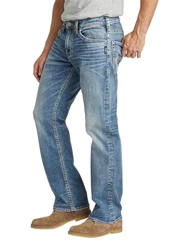Image of Silver Jeans Co. Men's Zac Relaxed Fit Straight Leg Jean - Legacy
