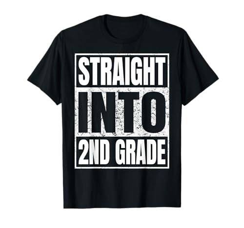 Straight Into 2nd Grade Graduation Class 2025 Second Grade Camiseta