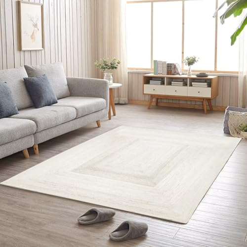 Tapete decorativo trenzado de yute 3'x4' Shatex miniatura 2