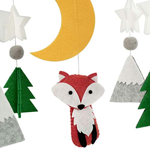 Sorrel + Fern Baby Crib Mobile Woodland Fox - Baby Shower Gift Nursery Decoration - Ceiling Mobile And Crib Mobile #TOP5