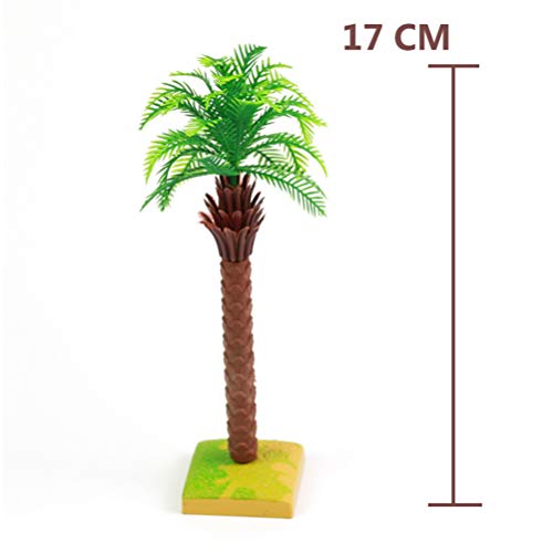 HEALLILY 8 Pcs PlÃ¡stico Palmeira de Coco Em Miniatura Ãrvore de Coco Bolo de Coco DecoraÃ§Ã£o de Pa