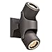 PLC Lighting PLC 2 Light Outdoor LED Vela Collection 2090BZ, Bronze Finish