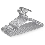 KEPLIN 20x Premium Rubber Coated Metal Hangers - Heavy Duty - Space Saving Organiser Clothes Hangers For Wardrobes Coat Rack Rails (Grey)