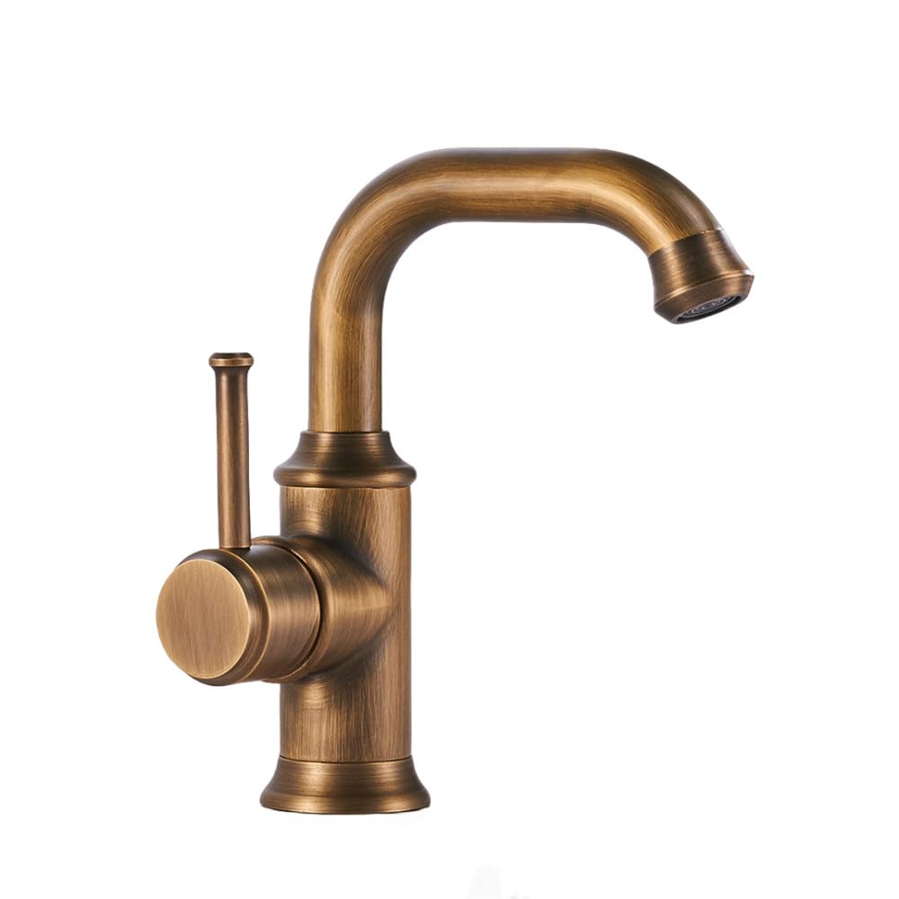 Mitigeur de salle de bains en laiton avec contrôle eau chaude froide