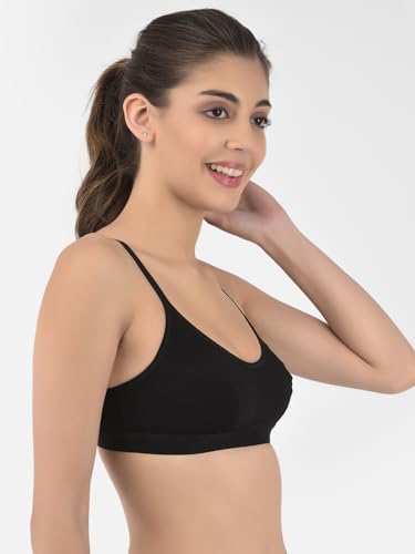 Image of Softline Women's 100% Cotton Wire-Free Non-Padded Bra Combo | Breathable & Soft Fabric | Full Coverage & Everyday Comfort (Pack of 2)