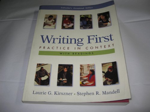 Writing First Practice in Context with Readings... B000F0012M Book Cover