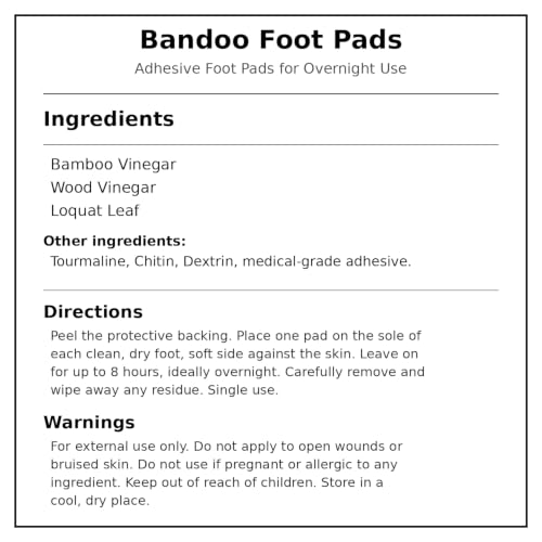 Almohadillas desintoxicantes para pies con efecto limpiador profundo Bandoo Rana 4