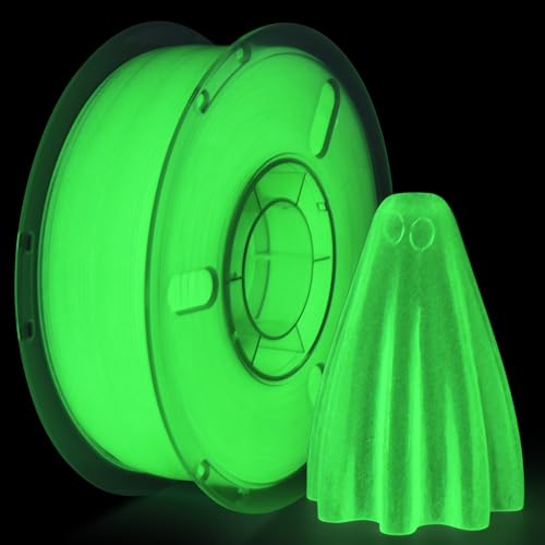 RAMBERY Glow in The Dark Green 3D Printer Filament Luminous PLA Filament 1.75mm 3D Printing Filament Fit Most FDM Printers, 1kg(2.2lbs)/Spool