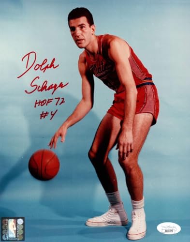 Dolph Shayes Signed Autograph 8X10 Photo Syracuse Nationals "HOF 72" JSA AD30272 - Autographed NBA Photos