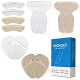 Heel Cushion Inserts - Metatarsal Pads & Heel Cushion Pads & Reusable Soft Shoe Inserts Self-Adhesive Foot Care Protector Grips Liners for Womens - Heel Pain Relief Bunion Callus Blisters- 6 Pairs