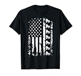 Roller Skate Shirt Drapeau Américain USA Roller Patinage T-Shirt