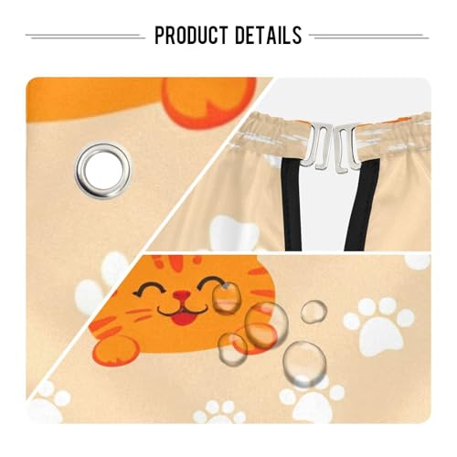 Capa para Corte de Pelo Qilmy con Gatos Naranja, Impermeable miniatura 3