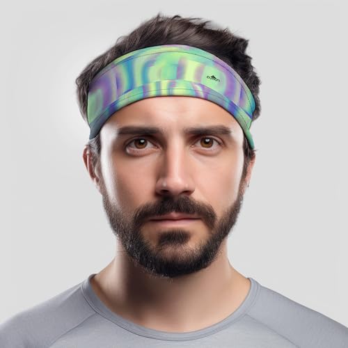 Image of Duwoni Sports Headbands for Men, Moisture Wicking Workout Headband, Sweatband Headbands for Running,Cycling,Football,Yoga,Tennis,Hiking,Hairband for Women and Men