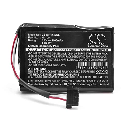 vhbw Li-ION Batterie 1100mAh (3.7V) pour système de Navigation GPS Magellan Roadmate 1440