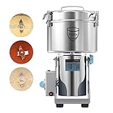 Trituradora, Molinillo de grano eléctrico comercial 1000G Tipo oscilante Molino eléctrico de acero inoxidable Polvo ultrafino