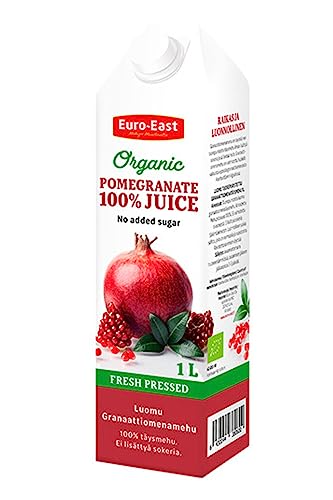 Euro-East BIO Granatapfel 100% Direktsaft 6er Pack, Pomegranate saft kein Zuckerzusatz (6x1 Liter)