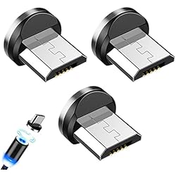 Cargador Magnetico Temuco Adaptador Magnético Micro USB,Adaptador Magnético,3 Pack Conector Magnetico,Cargadores Imantados,Conector Iman,Cargador Imantado,Enchufe Magnético Par Cable De Carga Magnético,Adaptador Imantado